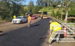 Trecho da SC-386 entre Iporã do Oeste e Mondaí passa por nova revitalização