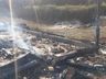 Casa é completamente destruída em incêndio no interior de São José do Cedro