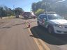 Mulher fica ferida ao colidir moto em caminhão e sofrer queda na avenida em Iporã do Oeste