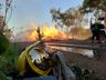 Incêndio deixa rodovia SC163 interrompida em São João do Oeste
