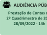 Audiência Pública de Prestação de Contas do 2º Quadrimestre do ano será nesta quarta