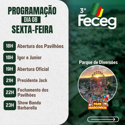 3ª FECEG agita Guarujá do Sul com programação diversificada