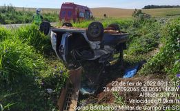 Saída de pista é registrada na SC-160