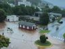Centro de Quilombo fica embaixo d'água depois de forte chuva 