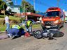 Mulher fica ferida em colisão entre carro e moto na Willy Barth, em SMO 