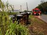VÍDEO: Veículo sai da pista e capota na SC 492, entre SMO e Bandeirante 