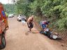 Colisão entre carro e motocicleta deixa idoso com grave ferimento