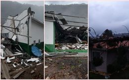 Fúria do vento derruba barracão e árvores em Herval d’Oeste; há indícios de tornado