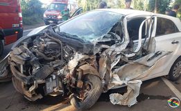 Após ser picado por abelha, motorista perde controle do carro e causa acidente na SC 163