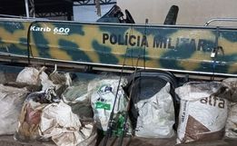 Polícia Ambiental faz grande apreensão de material de pesca no Rio Uruguai