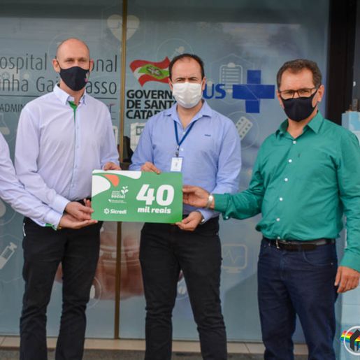 Sicredi Raízes RS/SC/MG realiza doação de R$ 350 mil a hospitais