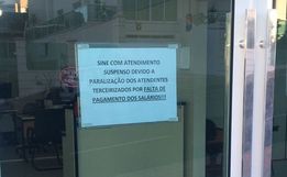 Com salários atrasados, servidores de sete postos do SINE paralisam atividades