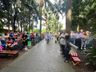 Fiéis participam de missa na Gruta Nossa Senhora de Lourdes em São Miguel do Oeste