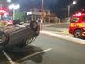 Capotamento no centro de Descanso deixa motorista ferido 