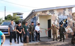 11º BPM/Fron inaugura ampliação do canil setorial em São Miguel do Oeste
