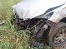 Veículo capota na SC 163 em Itapiranga