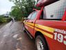 Bombeiros interditam ponte na SC-283 em Itapiranga