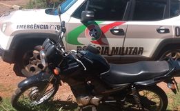 PM recupera motocicleta com registro de furto em Iporã do Oeste