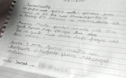Menina escreve carta para o Papai Noel pedindo leite para irmão mais novo e pão