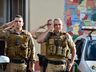 Militares do 11ºBPM/Fron prestam homenagem à PM morto após acidente em SC