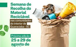 Guaraciaba inicia nova coleta de recicláveis no interior na próxima semana