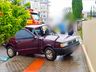 Colisão entre carro e caminhonete deixa mulher ferida em São Miguel do Oeste