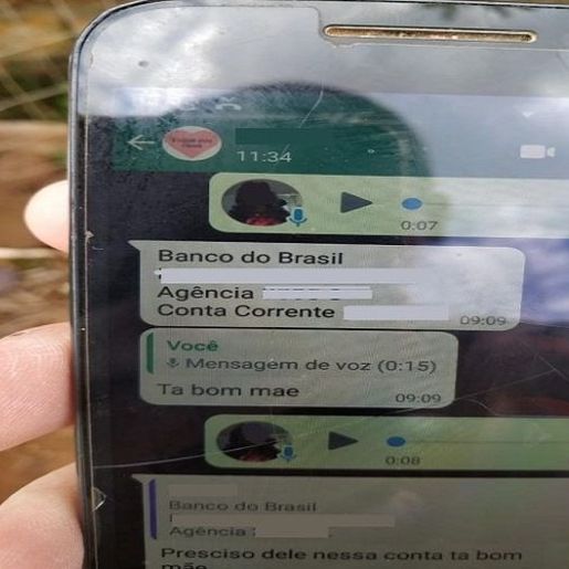 Idosa cai no golpe do WhatsApp