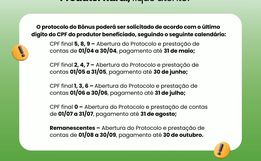  Bônus Agrícola sofre reajuste de 10% em Iporã do Oeste
