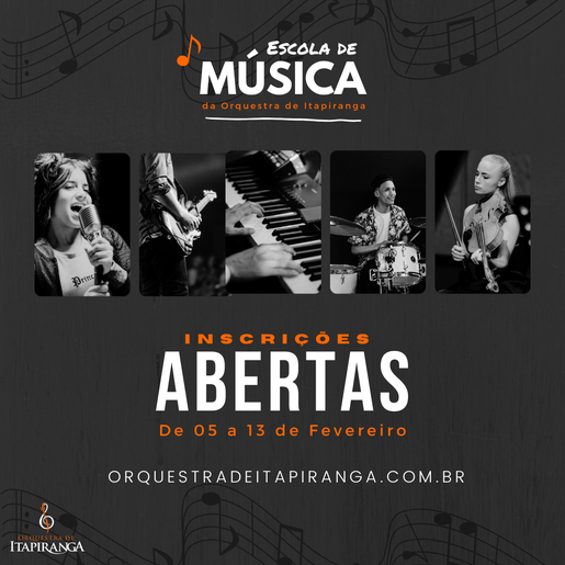 Escolinhas de música de Itapiranga e São João do Oeste estão com inscrições abertas