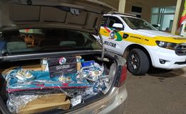 Polícia Militar Rodoviária apreende produtos contrabandeados na SC 163