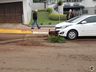 Veículo colide em poste de energia elétrica no centro de Iporã do Oeste