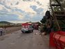 Homem fica gravemente ferido em colisão entre caminhão e trator na BR-282 