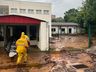 Centro de Quilombo fica embaixo d'água depois de forte chuva 