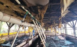 Raio causa incêndio em granja de suínos no interior de Itapiranga