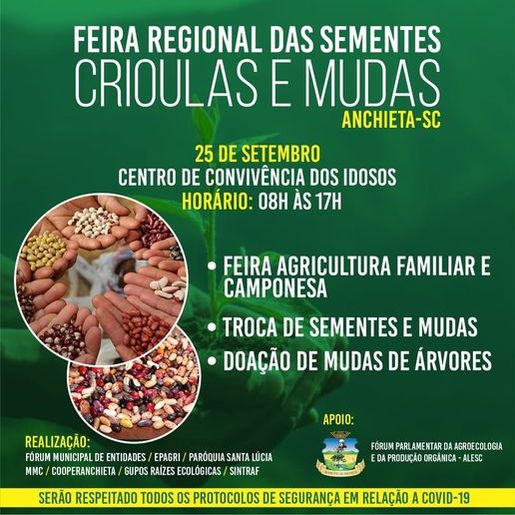 Anchieta realizará Feira Regional das Sementes Crioulas e Mudas