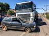 SMO: Colisão entre carro e caminhão mobiliza PM e Bombeiros