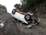 Motorista sai ileso de capotamento na BR-282 em Maravilha