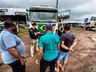 Caminhoneiros realizam abordagem no trevo da BR-282 em SMO