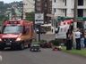 Homem fica ferido em acidente envolvendo motocicleta no centro de SMOeste