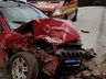 Condutor fica ferido em acidente entre três carros e um caminhão na BR-163 em Cedro