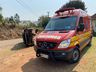 Mulher fica ferida em saída de pista seguida de capotamento no interior de SMO 