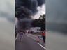 BR-101, no Morro dos Cavalos, é liberada após tombamento e explosão de carreta