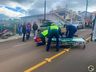 Colisão entre moto e carro deixa motociclista ferido em SMOeste; Assista