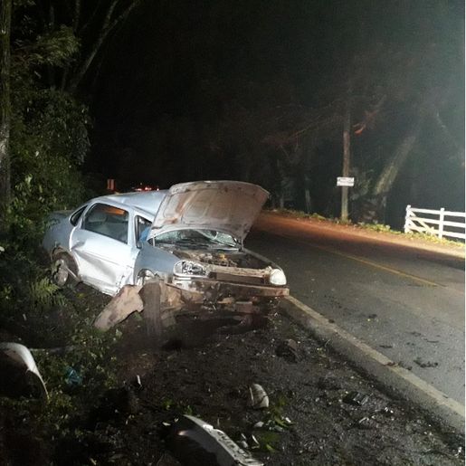 Motorista sofre ferimentos em acidente na SC-163 em Itapiranga