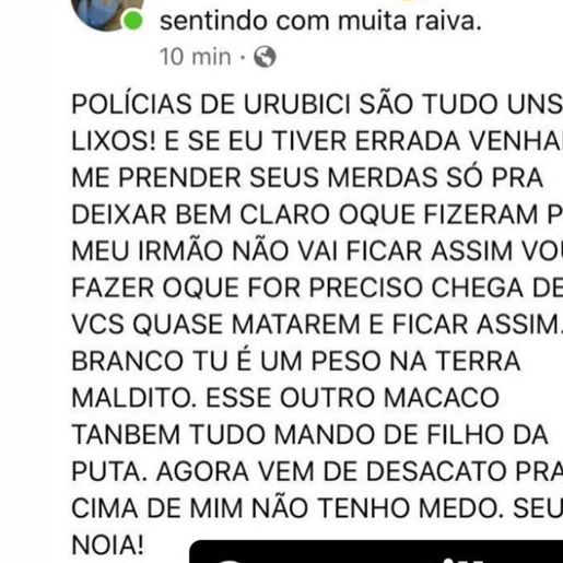 PM é alvo de injúria racial na internet após atender ocorrência em SC