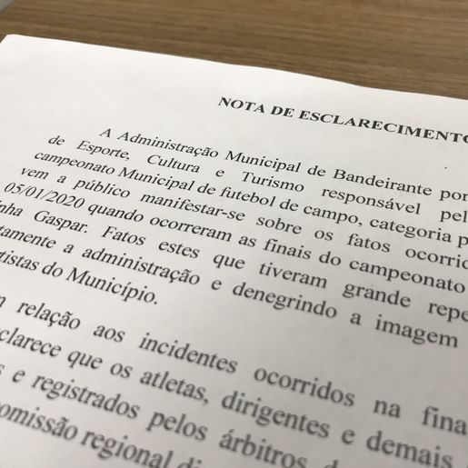 Bandeirante emita NOTA OFICIAL sobre agressão sofrida pelo vice-prefeito