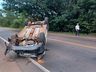 Acidente, com capotamento, deixa dois idosos e um jovem ferido na SC 163, em São João do Oeste