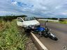 SMO: colisão traseira deixa motociclista ferido na BR-282 