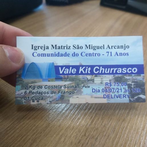 Igreja Matriz São Miguel Arcanjo promove churrasco delivery neste domingo