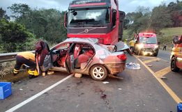 Grave acidente em Quilombo tira a vida de mulher grávida na SC-157